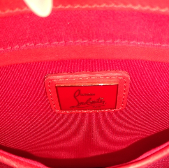 Christian Louboutin Coral Red Passage Leather Crossbody Bag π - Picture 8 of 17